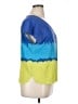 Fresh Color Block Blue Short Sleeve Top Size XL (estimated) - photo 4