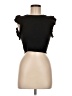 Zara 100% Cotton Black Short Sleeve Top Size M - photo 1
