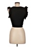 Zara 100% Cotton Black Short Sleeve Top Size M - photo 2