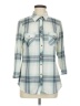 Eden & Olivia Plaid Green 3/4 Sleeve Blouse Size M - photo 1