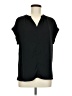 Pleione 100% Polyester Black Short Sleeve Blouse Size M - photo 1