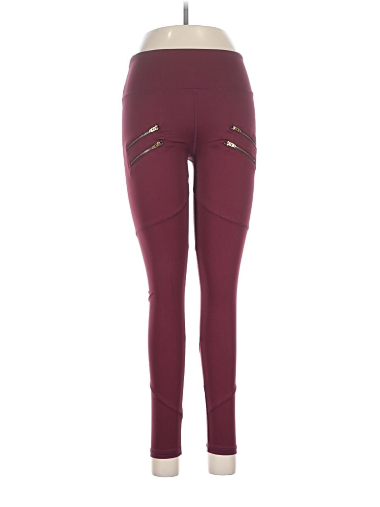 Pre-owned Varley Active Pants In Burgundy