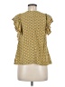 Max Studio 100% Rayon Yellow Short Sleeve Blouse Size M - photo 2