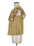 Max Studio 100% Rayon Yellow Short Sleeve Blouse Size M - photo 5