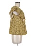 Max Studio 100% Rayon Yellow Short Sleeve Blouse Size M - photo 4