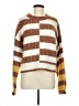 Very J Color Block Brown Pullover Sweater Size M - photo 1