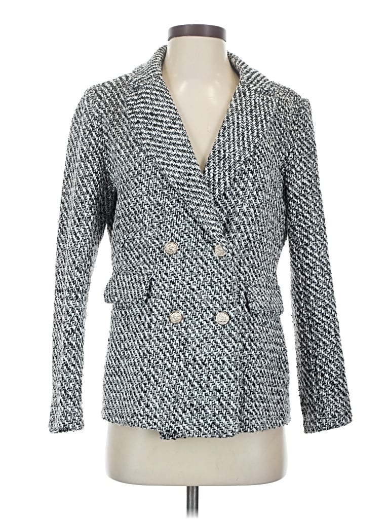 Pre-owned Shein Blazer Jacket In Gray