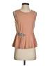 Express 100% Cotton Tan Sleeveless Blouse Size S - photo 1