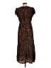 Rails 100% Polyester Animal Print Brown Casual Dress Size L - photo 2