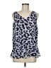 CAbi 100% Polyester Animal Print Blue Sleeveless Blouse Size M - photo 1