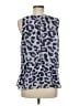 CAbi 100% Polyester Animal Print Blue Sleeveless Blouse Size M - photo 2