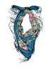 Unbranded Paisley Teal Blue Scarf One size - photo 1
