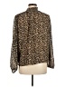 J.Crew Factory Store 100% Polyester Animal Print Brown Long Sleeve Blouse Size M - photo 2