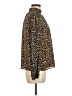 J.Crew Factory Store 100% Polyester Animal Print Brown Long Sleeve Blouse Size M - photo 4