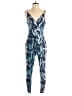 BCBGeneration Graphic Blue Jumpsuit Size S - photo 1