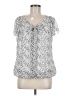 Sara Michelle 100% Polyester Silver Short Sleeve Blouse Size M - photo 1