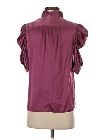 FRAME Short Sleeve Silk Top (view 2)