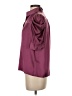 FRAME 100% Silk Burgundy Short Sleeve Silk Top Size XS - photo 5