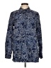 Lands' End 100% Cotton Paisley Blue Long Sleeve Button-Down Shirt Size M - photo 1
