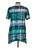 Bleeker & McDougal Tie-dye Green Teal Short Sleeve Blouse Size L - photo 2