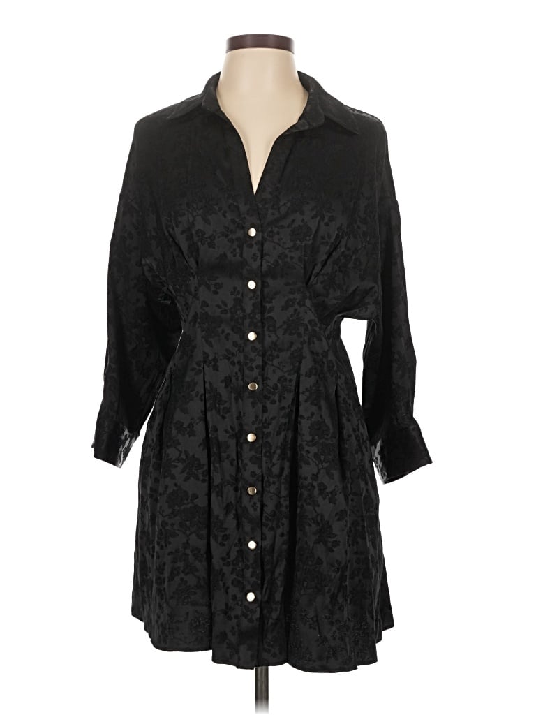 Pre-owned Zara Casual Dress In Black