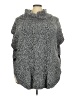 Woman Within 100% Acrylic Gray Poncho Size 22 - 24 - photo 1
