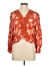 Mi ami 100% Rayon Orange 3/4 Sleeve Blouse Size L - photo 1