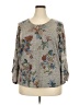 Unbranded Gray 3/4 Sleeve Blouse Size XXL - photo 1