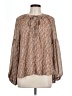 Mine 100% Polyester Brown Long Sleeve Blouse Size L - photo 1
