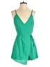 Superdown 100% Polyester Solid Green Romper Size S - photo 1