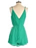 Superdown 100% Polyester Solid Green Romper Size S - photo 2