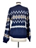 Savanna Jane 100% Acrylic Chevron-herringbone Blue Pullover Sweater Size M - photo 2