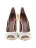 Missoni 100% Leather Metallic Ivory Yellow Heels Size EU 38 - photo 2