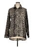 Metrostyle 100% Polyester Animal Print Brown Long Sleeve Blouse Size XL - photo 1