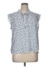 Tamara H. 100% Polyester Polka Dots Blue Sleeveless Blouse Size XL - photo 1
