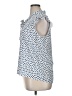 Tamara H. 100% Polyester Polka Dots Blue Sleeveless Blouse Size XL - photo 5