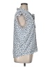 Tamara H. 100% Polyester Polka Dots Blue Sleeveless Blouse Size XL - photo 4