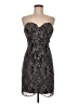 Guess 100% Polyester Graphic Black Gray Cocktail Dress Size 9 - photo 1