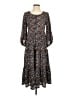Max Studio Paisley Brown Casual Dress Size S - photo 1