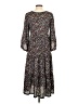 Max Studio Paisley Brown Casual Dress Size S - photo 2