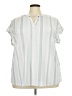 Cure Blue Short Sleeve Blouse Size 3X - photo 1