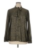 MICHAEL Michael Kors 100% Polyester Chevron-herringbone Green Long Sleeve Blouse Size XL - photo 1