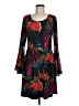 Unbranded Print Black Cocktail Dress Size M (estimated) - photo 1