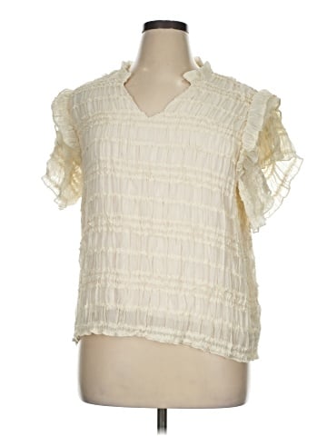 Double Take Short Sleeve Blouse (view 1)