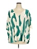 Shein Curve 100% Polyester Green 3/4 Sleeve Blouse Size 20 Plus (4) - photo 1