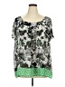 Bay Studio 100% Polyester Green Short Sleeve Blouse Size 2X - photo 1