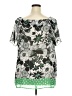 Bay Studio 100% Polyester Green Short Sleeve Blouse Size 2X - photo 2