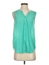Tommy Bahama 100% Polyester Teal Sleeveless Blouse Size S - photo 1