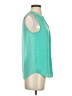 Tommy Bahama 100% Polyester Teal Sleeveless Blouse Size S - photo 4
