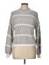 Shein 100% Acrylic Stripes Silver Pullover Sweater Size L - photo 1